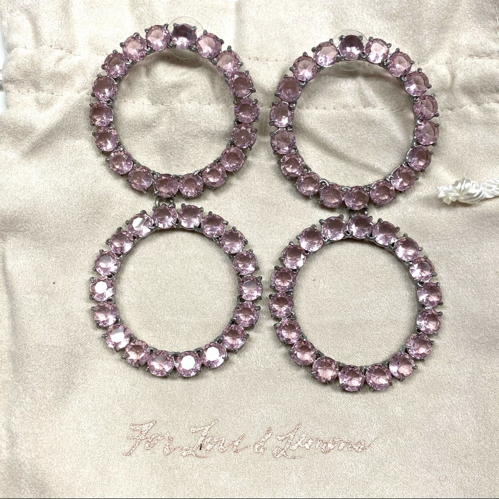 NEW For Love & Lemons Crystal Ball Drop Earrings - Picture 6 of 9